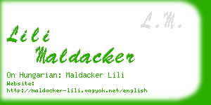 lili maldacker business card